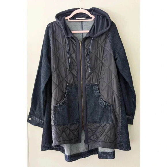 Alembika Ether Misto Hooded Zip Jacket Denim - Picture 3 of 9